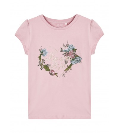 CAMISETA NIÑA NMFFALLU ROSA