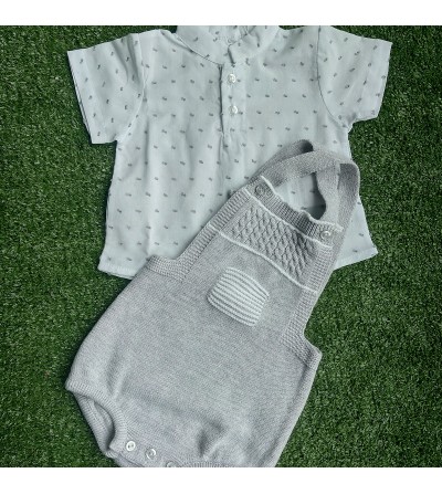 CONJUNTO 2 PIEZAS BEBE GRIS...